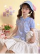 Fluttershy Series Double Doll Collar Sweet Lolita Puff Short Sleeve Versatile Shirt