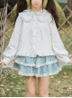 Phalaenopsis Series Ruffled Doll Collar Classic Lolita Long Sleeve Fleece White Shirt