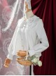 Phalaenopsis Series Ruffled Doll Collar Classic Lolita Long Sleeve Fleece White Shirt