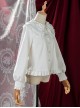 Phalaenopsis Series Ruffled Doll Collar Classic Lolita Long Sleeve Fleece White Shirt