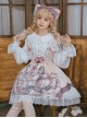 Photo Frame Otome Series Cute Doll Collar Shirt Rabbit Decorative Print Love Lace Bow Stripe Sweet Lolita Skirt Suit