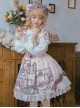 Photo Frame Otome Series Cute Doll Collar Shirt Rabbit Decorative Print Love Lace Bow Stripe Sweet Lolita Skirt Suit