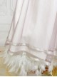 White Daily Detachable Feathers Boneless Classic Lolita Mid-Length Petticoat