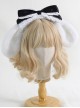 Sweet Girl Soft Cute White Plush Cute Big-Eared Dog Bow Lace Sweet Lolita Headband