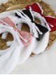 Sweet Girl Soft Cute White Plush Cute Big-Eared Dog Bow Lace Sweet Lolita Headband