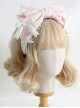 Solid Color Lace Small Bow Detachable Gothic Lolita Large Bow Non-Slip Headband