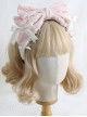 Solid Color Lace Small Bow Detachable Gothic Lolita Large Bow Non-Slip Headband