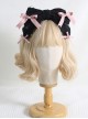 Solid Color Lace Small Bow Detachable Gothic Lolita Large Bow Non-Slip Headband
