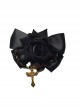 Golden Cross Bead Chain Vintage Court Velvet Red Rose Bow Gothic Lolita Hairpin