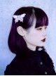 Gothic White Skull Embroidered Butterfly Halloween Gothic Lolita Girl Hair Clip