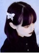 Gothic White Skull Embroidered Butterfly Halloween Gothic Lolita Girl Hair Clip