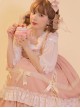 Bo Bo Milk Coffee Series Cute Wave Point Love Lace Bow-Knot Frenulum Ruffled Sweet Lolita Sleeveless Dress