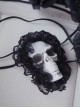 Black Lace Gorgeous Dark Skull Head Halloween Gothic Lolita Adjustable Eye Mask