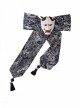 Prajna Zephyr Bow-Knot Pearl Tassel Decoration Halloween Goth Lolita Black Hairpin