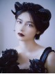 Black Lacework Demon Shofar Girly Halloween Gothic Lolita Headband
