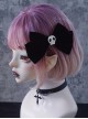 Gothic Simple Skull Bow Halloween Gothic Lolita Hair Clip
