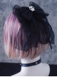 Black Big Bow Organza Simple And Elegant Halloween Gothic Lolita Hair Clip