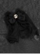 Black Big Bow Organza Simple And Elegant Halloween Gothic Lolita Hair Clip