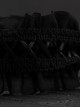 Black Simple Ruffled Leather Crossover Gothic Lolita Headband