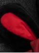 Cute Black-Red Plush Bunny Ears Red Bow Halloween Gothic Lolita Headband