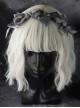 Minimalistic Elegant Gray Bow Halo Dyeing Asymmetric Design Gothic Lolita Headband