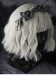 Minimalistic Elegant Gray Bow Halo Dyeing Asymmetric Design Gothic Lolita Headband