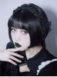 Black Skull Hand Bone Lace Bow Metal Heart Cross Cutout Decoration Halloween Gothic Lolita Headband