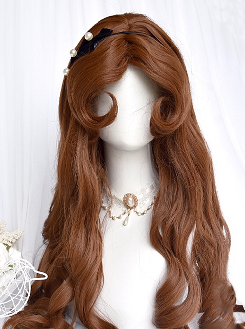 Huiyue Series Gorgeous Retro Mid-Part Bangs Roman Volume Elegant Long Hair Classic Lolita Wig