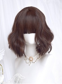 Cute Sweet Wool Roll Everyday Solid Color Short Curly Hair Sweet Lolita Wig