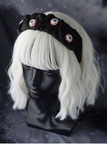 Black Horror Heavy Taste Blue-Black Pupil Eyeball Halloween Gothic Lolita Headband