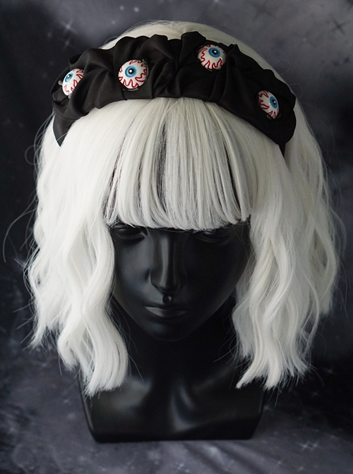 Black Horror Heavy Taste Blue-Black Pupil Eyeball Halloween Gothic Lolita Headband