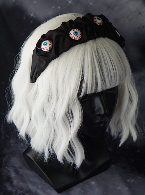 Black Horror Heavy Taste Blue-Black Pupil Eyeball Halloween Gothic Lolita Headband