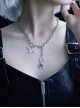 Metal Butterfly Skull Spider Asymmetric Sweater Chain Halloween Gothic Lolita Necklace