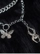 Metal Butterfly Skull Spider Asymmetric Sweater Chain Halloween Gothic Lolita Necklace