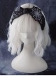 Black Skull Spider Butterfly Spider Web Embroidery Bow Halloween Gothic Lolita Headband