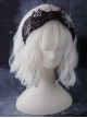 Black Skull Spider Butterfly Spider Web Embroidery Bow Halloween Gothic Lolita Headband