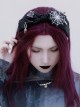 Black Skull Spider Butterfly Spider Web Embroidery Bow Halloween Gothic Lolita Headband