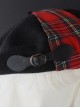 Black Woolen Rock Red British Plaid Stitching Autumn Winter Warm Punk Lolita Beret