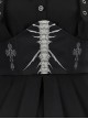 Solid Color Thorns Embroidery Irregular Thorns Embroidery Hem Handsome Gothic Lolita Short Sleeve Dress