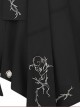 Solid Color Thorns Embroidery Irregular Thorns Embroidery Hem Handsome Gothic Lolita Short Sleeve Dress