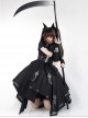 Solid Color Thorns Embroidery Irregular Thorns Embroidery Hem Handsome Gothic Lolita Short Sleeve Dress