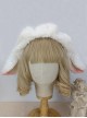 Cute Milky White Lamb Ears Cloud Plush Lamb Keep Warm Sweet Lolita Beret