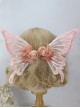 Lace Simulation Big Butterfly Wings Pearl Decoration Can Shape Flower Headwear Classic Lolita Hair Clip