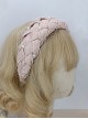 Solid Color Vintage Court Elegant Braided Pearls Decorated Fishnet Hair Accessories Classic Lolita Headband