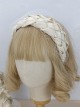 Solid Color Vintage Court Elegant Braided Pearls Decorated Fishnet Hair Accessories Classic Lolita Headband