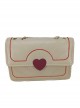 College Style Solid Color Simple Casual PU Magnetic Buckle One Shoulder Messenger Love Fresh School Lolita Small Square Bag