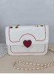 College Style Solid Color Simple Casual PU Magnetic Buckle One Shoulder Messenger Love Fresh School Lolita Small Square Bag