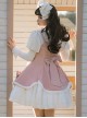 Winter Fairy Tale Series Big Bowknot Star Fur Ball Plush Hem Design Slim Long Sleeve Doll Collar Shirt Sweet Lolita Sleeveless Dress Set