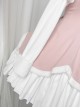 Winter Fairy Tale Series Big Bowknot Star Fur Ball Plush Hem Design Slim Long Sleeve Doll Collar Shirt Sweet Lolita Sleeveless Dress Set