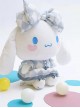 Blue White Plaid Bow Love Blush Cute Big-Eared Dog Doll Sweet Lolita Backpack